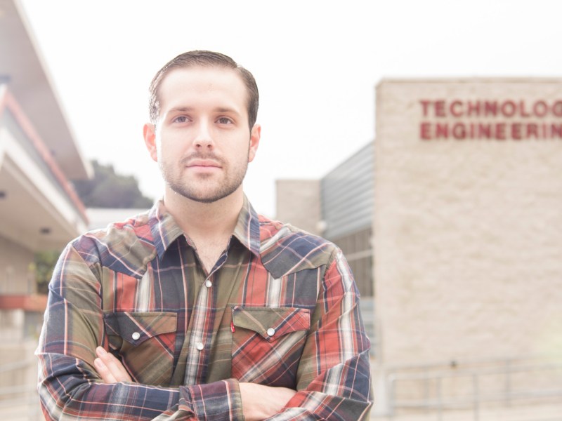 Mark Nelson poses for a photo at Citrus College in Glendora, California.