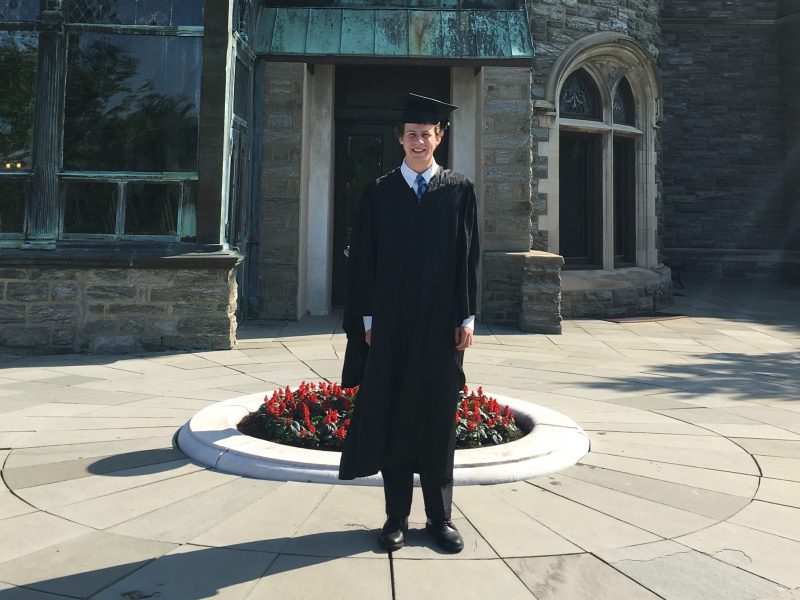 Adam Salomon at his high school graduation. Salomon’s mother, Karen, says he was not prepared for life after high school.