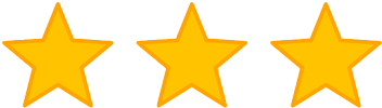 three yellow stars on a white background